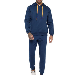 Conjuntos de pantalones de chándal con capucha de algodón de rizo francés de alta calidad para hombre, chándales de invierno de gran tamaño con estampado personalizado, ropa deportiva sólida con capucha - Product Image 1