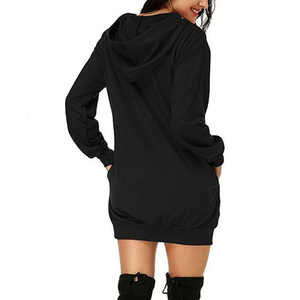 2025 Fashion Trendy Pull Over High Quality <b>Longline</b> Hoodies <b>Sweatshirt</b> for <b>Women</b> To Wear In Winter - Product Image 2