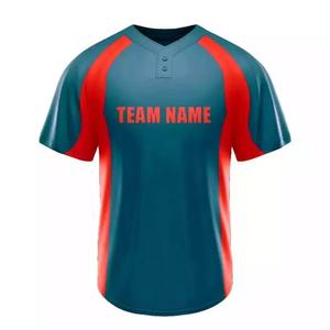Vente en gros 100% Polyester Baseball Jersey Softball Chemises Couleurs Personnalisées Imprimé Respirant Haute Qualité Uniforme Adultes Sportswear - Product Image 1