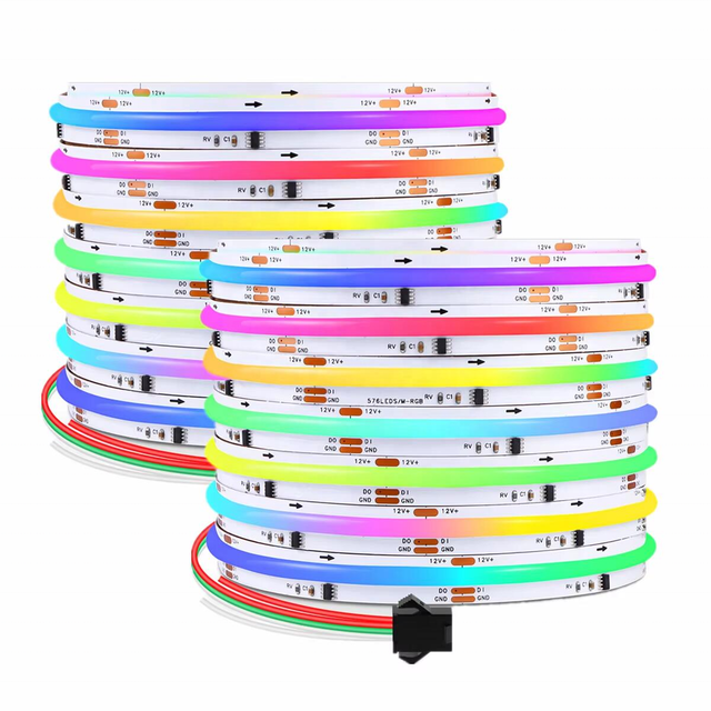 Hot Selling 12v 24v Fcob Rgb Ic Ws2811 Addressable Led Strip Cob 360led 420led 576led 720led Strip Light