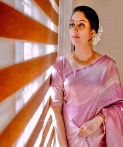 Saree en coton lavé en machine par un designer exclusif pour plus de commodité Saree indien simple pour un usage quotidien. - Product Image 5