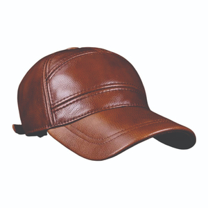 Gorras de Béisbol de Diseño Nuevo, Cuero Genuino, Hechas a Medida, Gorras de Béisbol de Cuero Negro Ajustadas, Servicio OEM a Precios Económicos - Product Image 2
