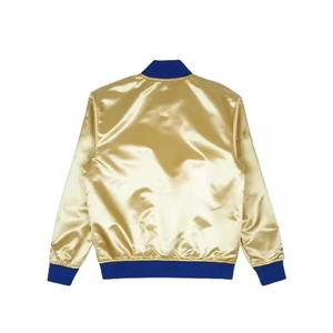 Chaqueta universitaria de satén para hombre, chaqueta Bomber con letras y logotipo personalizado, ropa de calle, moda - Product Image 4