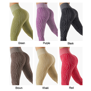 กางเกงโยคะดันทรงสำหรับผู้หญิงกางเกงเลคกิ้งแนบเนื้อไร้รอยต่อ - Product Image 6