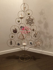 Árbol de Metal de hierro con acabado negro de alta venta 2025 en acabado dorado para uso de decoración navideña - Product Image 2