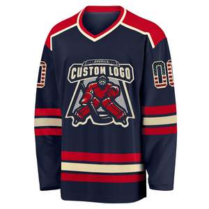 Premium Men's Ice Hockey Jersey <b>Athletic</b> Teamwear Player Name Number Breathable Mesh Polyester Private Label Custom Uniform - Product Image 2