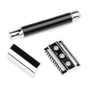 Rasoirs de sécurité pour hommes avec logo personnalisé Rasoir à lame interchangeable en acier inoxydable à double tranchant - Product Image 1