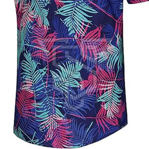 Camiseta Hawaiana para Hombre, Nueva Tendencia, 100% Algodón, Personalizada, Estilo Urbano, con Cuello Alto, Mangas Cortas, Transpirable, Nueva Moda - Product Image 6