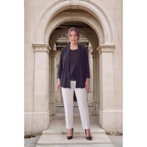 Women's <b>Plus</b> <b>Size</b> <b>Sequin</b> Sleeve <b>Jacket</b> Black - Product Image 5