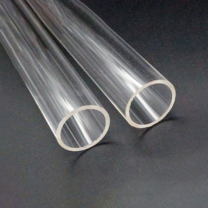 特注プラスチックプロファイル 直径 高透明度 クリア 透明 PMMA 丸パイプ プラスチック アクリル シリンダーチューブ - Product Image 4