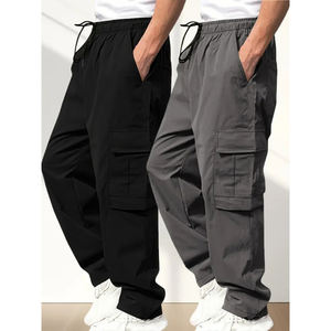 Nouveau 2025 – Qualité Supérieure, Léger, Ample, Polyvalent, Anti-plis, Taille Élastique, Couleur Unie, Décontracté, Extérieur, Respirant, 100% Coton - Product Image 3