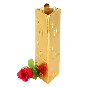 Florero de regalo para decoración del hogar, hermoso diseño, macetas de Metal, jarrones, decoración de habitación, jarrones de maceta dorada de Metal de tendencia 2025 - Product Image 2