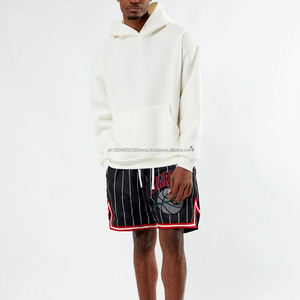 Sweat-shirts à capuche unisexes de luxe sur mesure de haute qualité, poids lourd, 100% coton molletonné, tissu éponge français, coupe ample et courte pour hommes - Product Image 4