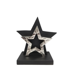 ร้อนขายสนิมเชื่อมเหล็กโลหะแขวนออกแบบคริสต์มาสตกแต่งรอย X-Mas ต้นไม้ที่ทำด้วยมือที่กำหนดเอง - Product Image 3