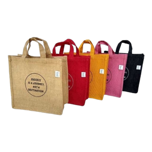 Sacs cadeaux d'épicerie en Jute de haute qualité, Style personnalisé, motif en tissu, couleur, petit, origine brute indienne - Product Image 2