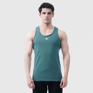 เสื้อกล้ามผู้ชายสีเขียวเข้ม - Product Image 3