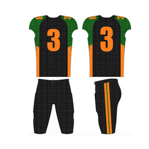 Uniformes de football américain imprimés de logo brodé élégants maillots confortables shorts pour garçons grande taille équipement de sport d'été - Product Image 1