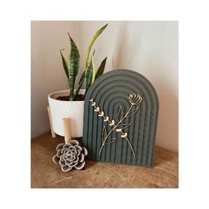 Arche de fleurs décorative style bohème pour étagère ou mur - Product Image 1