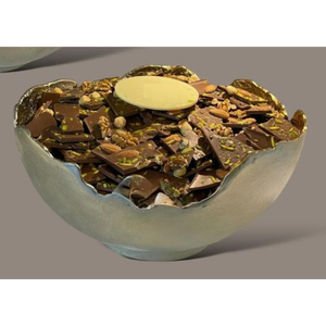 Bol de luxe en métal aluminium de qualité Design vintage Plateau de table Bol à chocolat Centre de table à chocolat pour événements et célébrations - Product Image 2