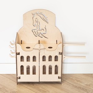 <span class=keywords><strong>2</strong></span> शौक घोड़ों के लिए हस्तनिर्मित लकड़ी का स्थिर स्टैंड, खिलौना घोड़े के संग्रह के लिए सुरक्षित भंडारण के साथ टिकाऊ प्रदर्शन रैक - Product Image 3