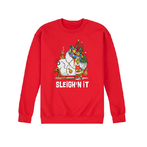 Sweat-shirts d'hiver pour hommes, coupe ajustée, col rond, tricotés, respirants, imprimés, de qualité supérieure, couleur rouge, style élégant et décontracté, BD - Product Image 1