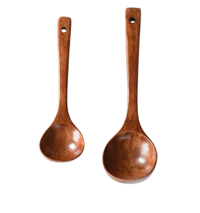 Las mejores tendencias de madera té café postre sopa cuchara cubiertos madera sopa servir cuchara mango largo al costo más bajo - Product Image 1