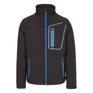 Chaqueta Softshell impermeable a prueba de viento para hombre con cuello levantado logotipo personalizado lona para senderismo al aire libre y aventuras en la montaña - Product Image 5