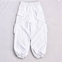 Pantalon cargo unisexe blanc imprimé, chauffant, avec cordon de serrage, taille élastique, respirant, en polyester, grande taille adulte, style ample, vente en gros