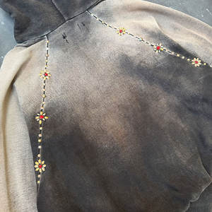 Sudaderas Unisex de Estilo Urbano Vintage, de Algodón Grueso, Desgastadas, Decoloradas por el Sol, con Bordado Personalizado Extra Grande - Product Image 4