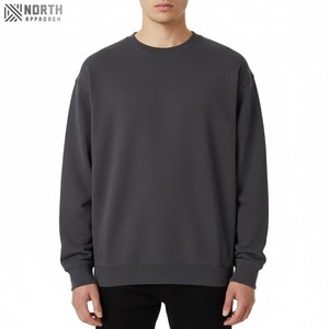 2025 Street Custom Oversized 100% Cotton Pullover Hoodie para hombres Heavyweight Plus Size sudaderas con capucha cuello tejido - Product Image 1