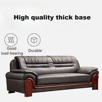 Sofá de oficina Boss de cuero de estilo chino de lujo de alta calidad, recepción comercial, sala de oficina Modular, sofás de espera