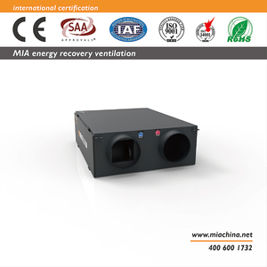 MVHR à faible consommation d'énergie pour la vie urbaine, ventilateur de récupération de chaleur au plafond de 2000 m³/h avec filtre lavable <span class=keywords><strong>double</strong></span> fonction - Product Image 4