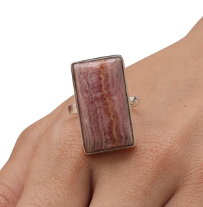 925 Stamped Sterling Silver Rhodo Chrosite <b>Spinner</b> <b>Ring</b> Natural Designer Jewelry 925 Sterling Silver Handmade Gemstone Jewelry - Product Image 1