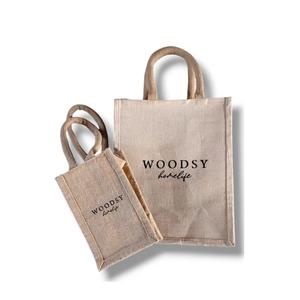 Bolsa de Yute Reciclable Hecha a Mano en India de Alsa International, con Logotipo Personalizado para Mujer, Uso Multipropósito, Regalo Ecológico al por Mayor - Product Image 1