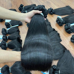 ¡ALTA CALIDAD SUPERIOR! Extensiones de cabello humano de trama vietnamita 100%, extensiones de cabello de trama recta natural Remy de doble dibujado virgen cruda - Product Image 3