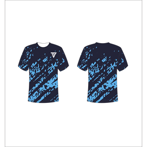 เสื้อยืดผู้ชายสีชมพูลายจุด แขนสั้น คอกลม ทรงปกติ สวมใส่สบาย ผลิตโดย Trackstar OEM แบรนด์ส่วนตัว TSI-G05-P0624 - Product Image 5