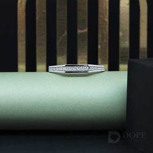 Marquis Diamond Lab Grown Diamond Stiff Bracelet 18kt Oro blanco sólido con diseño exclusivo Chapado en oro para cada ocasión - Product Image 3