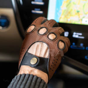 Gants de conduite en cuir souple de haute qualité, best-seller, faits sur mesure, légers, respirants, unisexes - Product Image 4