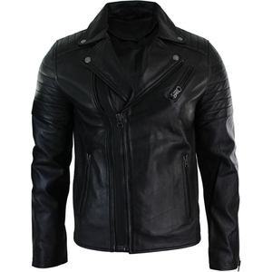 Veste en cuir d'agneau souple pour homme, design élégant, veste de motard, mode moderne, vêtements d'extérieur, streetwear, décontracté, vêtements d'hiver - Product Image 6