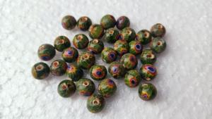 Cuentas de Vidrio Millefiori Amarillo Lima de 12 mm Hechas a Medida (Cristal y Lampwork) para Diseñadores de Joyas y Tiendas de Cuentas - Product Image 4