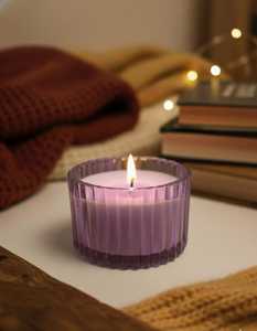 Velas Aromáticas de Vidrio Personalizadas con Diseño de Costillas, Logotipo de Marca Personalizado y Caja Personalizada para Decoración del Hogar - Product Image 3