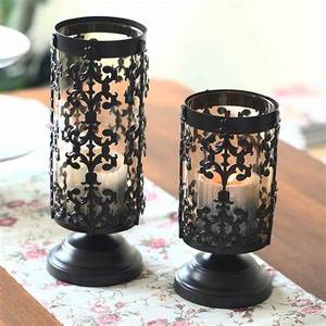 Accesorios de mesa de vidrio de metal Portavelas Pilar de vela hecho a mano para decoración del hogar y la boda en precio al por mayor - Product Image 6