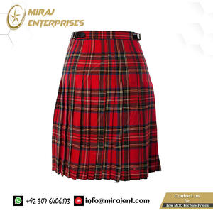 Falda escocesa de tartán tradicional a precio mayorista Falda hasta la rodilla para mujer Pure 12oz Royal Stewart Tartan Size - Product Image 4