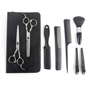 Juego de tijeras de peluquero, kit de corte de pelo profesional, tijera de adelgazamiento, peine para el pelo, tijeras de peluquería de tela - Product Image 6