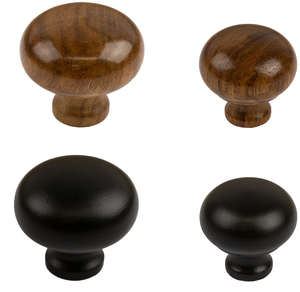 Poignées d'armoire et poignées de tiroir en bois massif naturel Boutons et poignées en bois pour meubles et armoires de cuisine Poignée de traction - Product Image 5