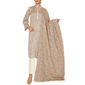 Pakistanaise Shalwar Kameez Robe en lin pour femme Trois pièces cousues Designer Costume en lin pour femme à vendre - Product Image 6