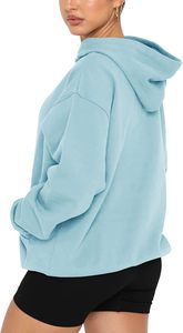 Femmes Casual Hoodies Sweats Polaire Surdimensionné À Manches Longues Tops Mignon Lâche Y2K Pulls avec Poche - Product Image 4