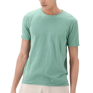 T-shirt en coton 100% de qualité supérieure pour homme, coupe classique, tricoté, écologique, service OEM - Product Image 1