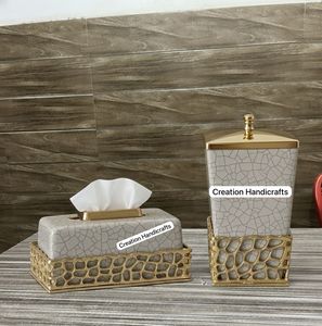 Nouvelle arrivée Boîte à mouchoirs Porte-serviettes en jute naturelle et en bois pour usage hôtelier - Product Image 5