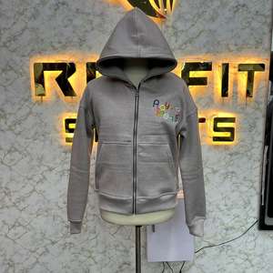 Premium Quality Good Material Zipper Distressed Hoodie <b>Rhinestone</b> Zip up <b>Jacket</b> Acid Wash Men Fleece Streetwear Hoodie - Product Image 6